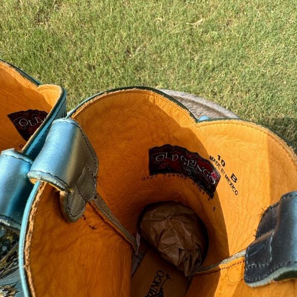 OLD GRINGO Spider Web Metallic Blue Size 10 - Picture 6 of 7